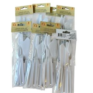 Crafter Square White Palette Knife Set - 3 Pieces LOT of 8 (24 total) Art Paint